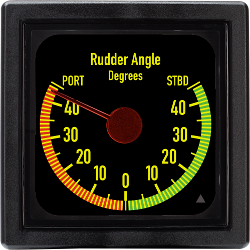 4 XL 96 (Black Scale Hanging Pointer Rudder Angle Front) Low