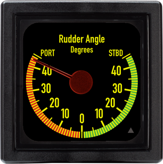 4 Xl 96 Black Scale Hanging Pointer Rudder Angle Front Low